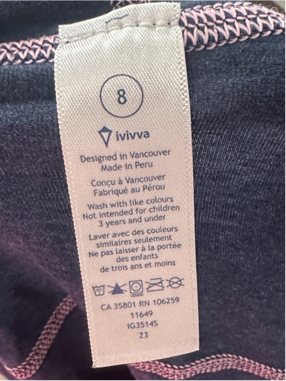 Ivivva wrap cover up knot blue Contrast Stitching comfort dance gymnastics sz 8 - Picture 6 of 9